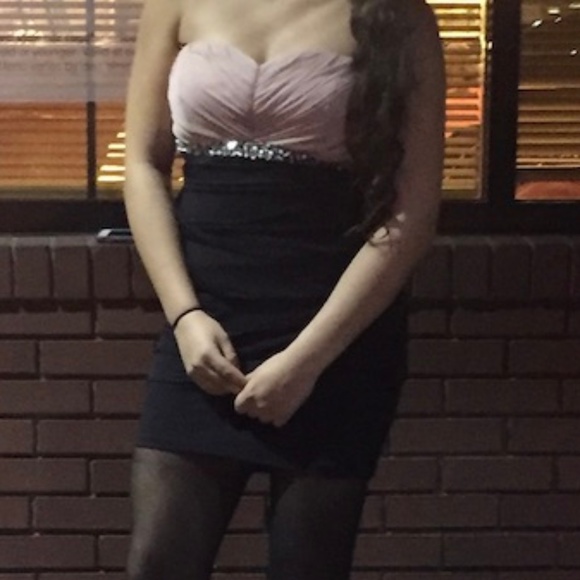 Pink and Black Cocktail Dress - Picture 6 of 6